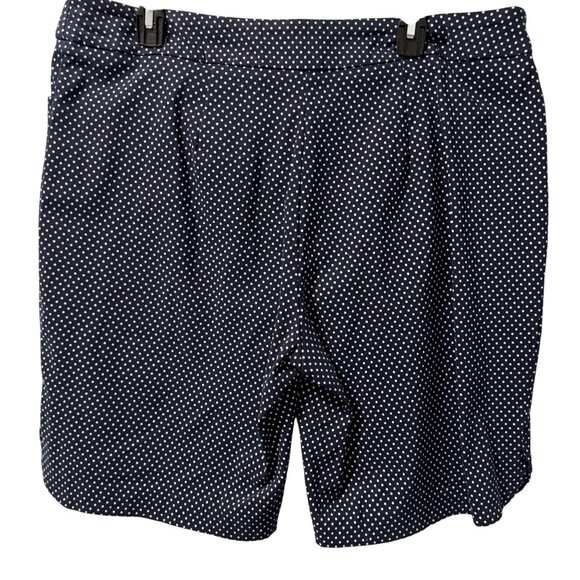 Kate Park Womens 2X Polka Dot Shorts Blue White Polyester & Nylon Blend - Picture 7 of 12